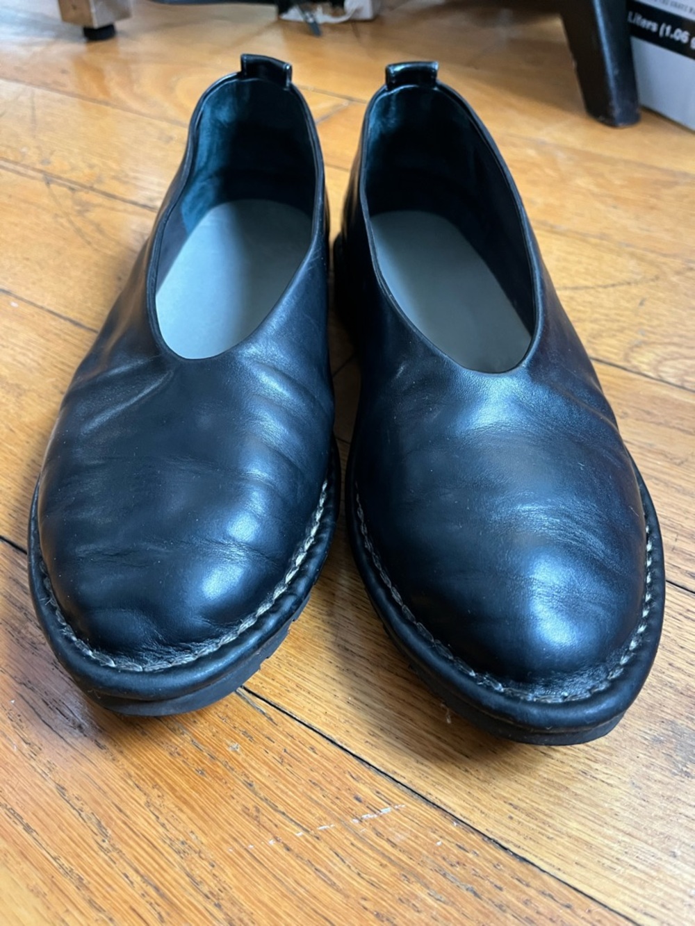 Marsell Gomme Ballerina Black Leather Shoes from Italy 38.5